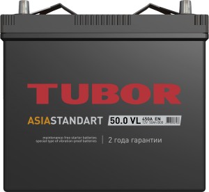 Аккумулятор для легкового автомобиля Tubor Asia Standart 50 Ач Об