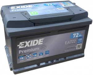 Аккумулятор для легкового автомобиля Exide 72 Ач Premium EA722 об.