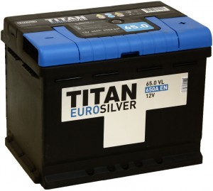 Аккумулятор для легкового автомобиля Titan Euro Silver 65Ач пр