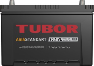 Аккумулятор для легкового автомобиля Tubor Asia Standart 90 Ач Пр