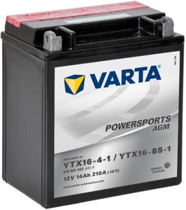 Аккумулятор для мототехники Varta 14Ач Moto AGM 514 901 022 (YTX16-BS-1)