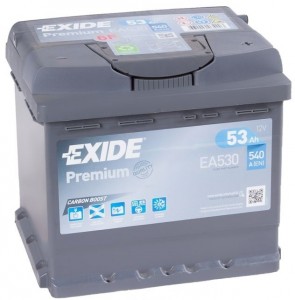 Аккумулятор для легкового автомобиля Exide 53Ач Premium EA530 об.