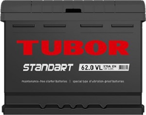 Аккумулятор для легкового автомобиля Tubor Standart 6СТ-62.0 L 62Ач Об