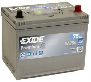 Аккумулятор для легкового автомобиля Exide 75Ач Premium EA754 (D26L) об.