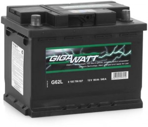 Аккумулятор для легкового автомобиля Gigawatt G62L 60 Ач Пр