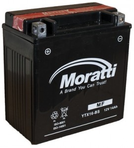 Аккумулятор для мототехники Moratti YTX16-BS-1 14Ач пр