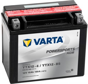 Аккумулятор для мототехники Varta 10Ач Moto AGM 510 012 009 (YTX12-BS)