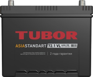 Аккумулятор для легкового автомобиля Tubor Asia Standart 72 Ач пр