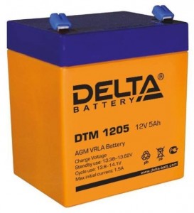 Аккумулятор для мототехники Delta battery DTM 1205 5Ач пр