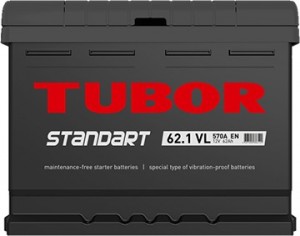 Аккумулятор для легкового автомобиля Tubor Standart 6СТ-62.1 L 62Ач Пр