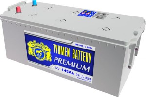 Аккумулятор для грузового автомобиля Tyumen Battery Premium 6СТ-145Ач Пр