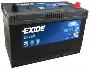 Аккумулятор для легкового автомобиля Exide 95 Ач Excel EB954 оп