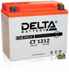 Аккумулятор для мототехники Delta battery YTX12-BS 12Ач