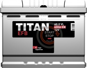 Тяговый аккумулятор Titan EFB 60 оп