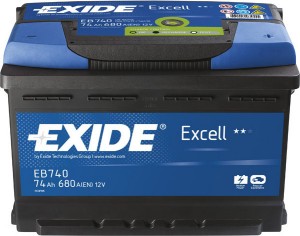 Аккумулятор для легкового автомобиля Exide Excell EB740 12V 74Ah 680A Обр.