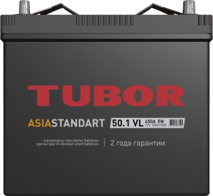 Аккумулятор для легкового автомобиля Tubor Asia Standart 50 Ач Пр