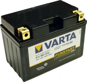 Аккумулятор для мототехники Varta  YT12A-4 Funstart AGM 511901014 11Ah рос сух. с пакетом электролита