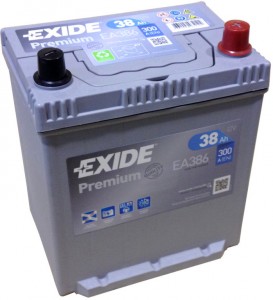 Аккумулятор для легкового автомобиля Exide Premium EA386 38Ач Об