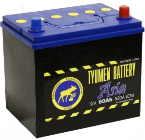 Аккумулятор для легкового автомобиля Tyumen Battery 6СТ-60 L/520А Asia