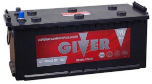 Аккумулятор для грузового автомобиля Giver 6CT-190N3 Пр