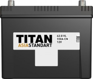 Аккумулятор для легкового автомобиля Titan Asia Standart 62 Ач Об