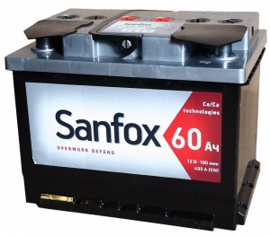 Аккумулятор для легкового автомобиля SanFox A3 60Ач Об