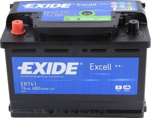 Аккумулятор для легкового автомобиля Exide Excell EB741 12V 74Ah 680A Пр.