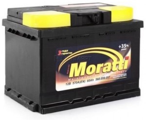 Аккумулятор для легкового автомобиля Moratti 60 A/h 560 059 057 Об