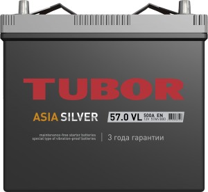 Аккумулятор для легкового автомобиля Tubor Asia Silver 57 Ач Об