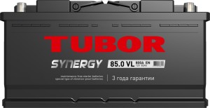 Аккумулятор для легкового автомобиля Tubor Synergy 85 Ач о/п (низкий)