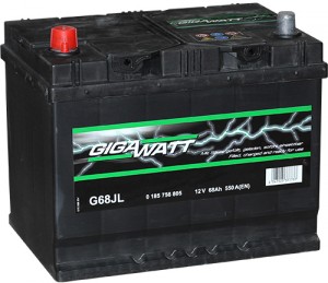 Аккумулятор для легкового автомобиля Gigawatt G68JL 68 Ач Пр