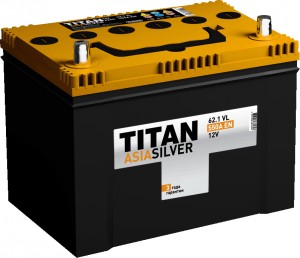 Аккумулятор для легкового автомобиля Titan Asia Silver 57 Ач оп