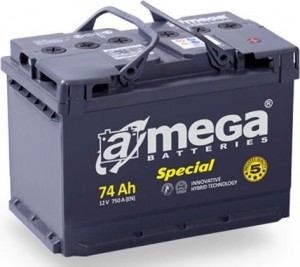Аккумулятор для легкового автомобиля A-Mega SPECIAL евро 74Ah