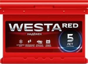 Аккумулятор для легкового автомобиля Westa Red 6ст-74 Об низкая