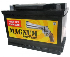 Аккумулятор для легкового автомобиля Magnum 75Ач пр