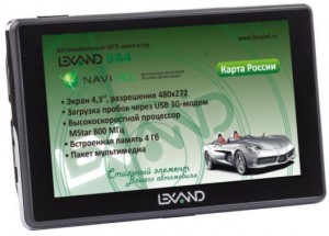 Портативный GPS-навигатор Lexand SA4