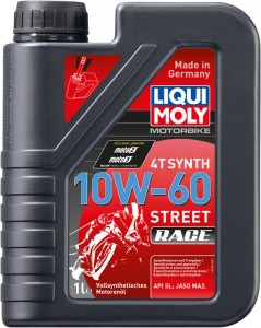 Моторное масло Liqui Moly 1525 Motorbike 4T Synth Street Race 10W-60 1л