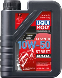 Моторное масло Liqui Moly 3982 Motorbike 4T Synth Street Race 10W-50 1л