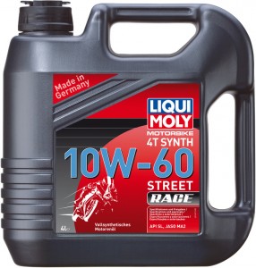 Моторное масло Liqui Moly 1687 Motorbike 4T Synth Street Race 10W-60 4л