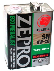 Моторное масло Idemitsu ZEPRO ECO MEDALIST SN/GF5 0W-20 3583-41A