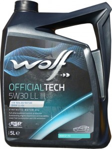 Моторное масло Wolf Officialtech 5W30 LL III 5л