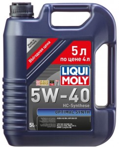 Моторное масло Liqui Moly Optimal Synth 5W-40 5л