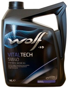 Моторное масло Wolf Vitaltech 5W40 4л