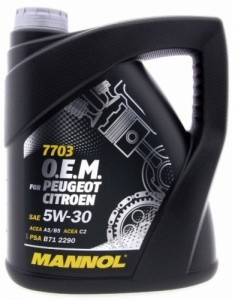 Моторное масло Mannol O.E.M. for Peugeot Citroen 5W-30 1л синт