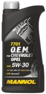 Моторное масло Mannol O.E.M. for Chevrolet Opel 5W30 1л синт