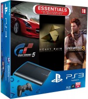 Приставка Sony PlayStation 3 Super Slim 500Gb + игра Gran Turismo 5. Academy Edition + игра Uncharted 3 + игра Heav