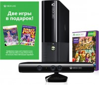 Приставка Microsoft Xbox 360Е 4 ГБ Kinect bundle + MS Sploison Man + Kinect Party