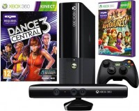 Приставка Microsoft Xbox 360 E 4 ГБ + Kinect Bundle + Dance Central 3 + Kinect Adventures (N7V-00056)