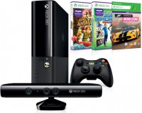 Приставка Microsoft Xbox 360 4GB E Black + KINECT + Kinect Sport + Forza Horizon + Kinect Adventures