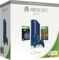 Приставка Microsoft Xbox 360 500Gb Stingray Blue + код на загрузку MAX и Toy soldiers
